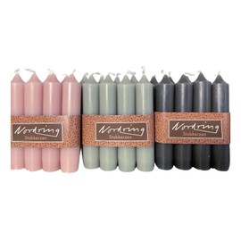 Nordring Taper Candles Pastel Green 2.2 x 11 cm High Pack of 8