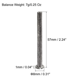 PATIKIL 7g Golf Lead Tip Weights Swing Balance Adjuster Parts Graphite Lead Tip 3pcs 8mm Plug Insert for Carbon Wood Iron Steel Shafts Silver Tone