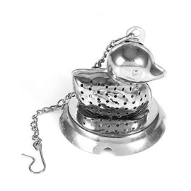 Infusor de té, Diseño de pato en acero inoxidable con gancho de cadena, Colador de té para regalo hogar oficina y viajes