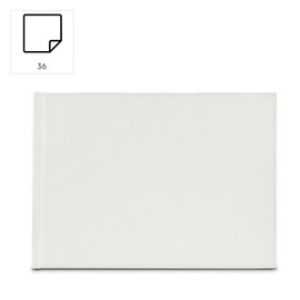 Hama Wrinkled Photo Album 24 x 17 cm (Book Album with 36 White Pages Made of Bamboo Paper, for DIY and Gluing, Memory Album) Photo Book White