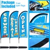 Buryeah 3 Sets Car Wash Sign Feather Flag Banner for