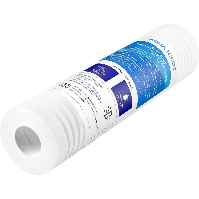 AQUAICEOC 10" x 2.5" 1 Micron Grooved Household Sediment Water