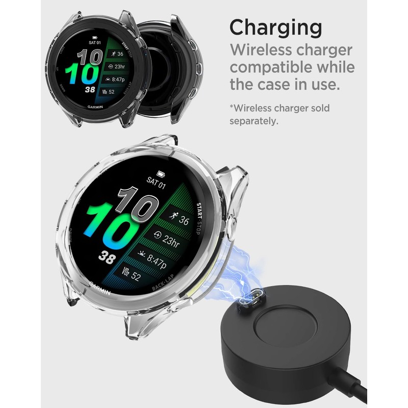Miimall 2-Pack Case Compatible with Garmin Forerunner 970, Soft TPU