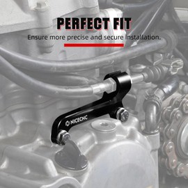 NICECNC Clutch Cable Holder 6061-T6 Aluminum Black Compatible with Honda TRX450R Kick Start 2006 2007 2008 2009, TRX450ER Electric Start 2006-2009 2011 2012 2013 2014, Replacement for 22838-HP1-600