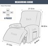 CONRUSER Recliner Chair Covers, 4-Piece Velvet Stretch Recliner Slipcover Single