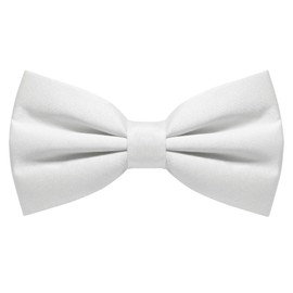 RBOCOTT White Pre-tied Bow Tie Adjustable Bowtie for Men(26)
