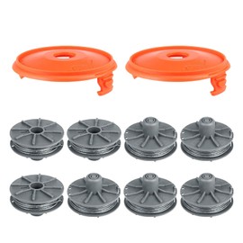 Landrain Spool for Gardena 5307-20 String Trimmer Line, Trimmer Replacement Spool with 2 Spool Covers 5344-20, Diameter 1.6 mm, for Easycut 400 Item 8846, Smallcut 300/23 Item 9805, Pack of 8