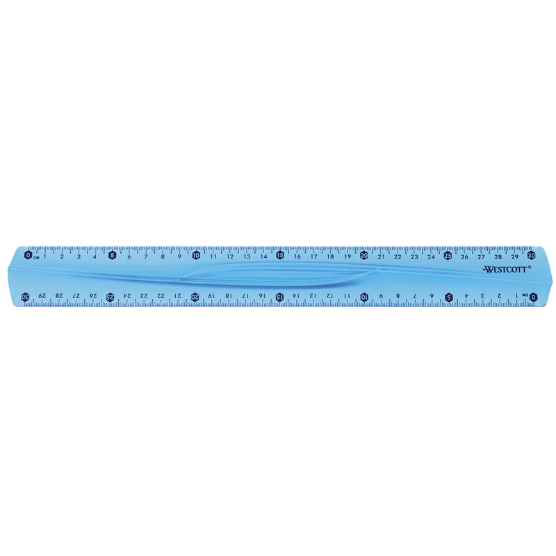 Westcott E-10222 00 30 cm Flexible Ruler - Assorted Colours,red