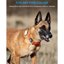 Airtag Dog Collar Holder | Airtag Holder for Dog Collar - Airtag Dog Holder Waterproof with Removable Loop, Compact Size for Width 3cm/ Thick 4.5mm Collar (Black, 2)