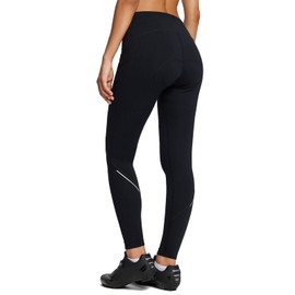 BALEAF Womens Winter Cycling Pants Padded Bike Thermal Tights Fleece Lined Leggings Water Resistant Cold Weather Gel Pockets Black M