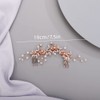 Chargances 2pcs Wedding Bride Rhinestone Hair Vine Comb Flower Pearl