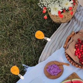 4pcs Windproof Tablecloth Weights Decorative Clips for Picnic Tablecloths Outdoor Dining Table Cloth Weights Table Cloth Holders for Windy Days Stainless Steel Pendants