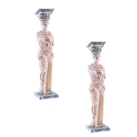 POPETPOP 2pcs Aquarium Goddess Statue Fish Tank Ornament Resin Greek Goddess Statue Aquarium Decoration Roman Pillar Sculpture Home Decor