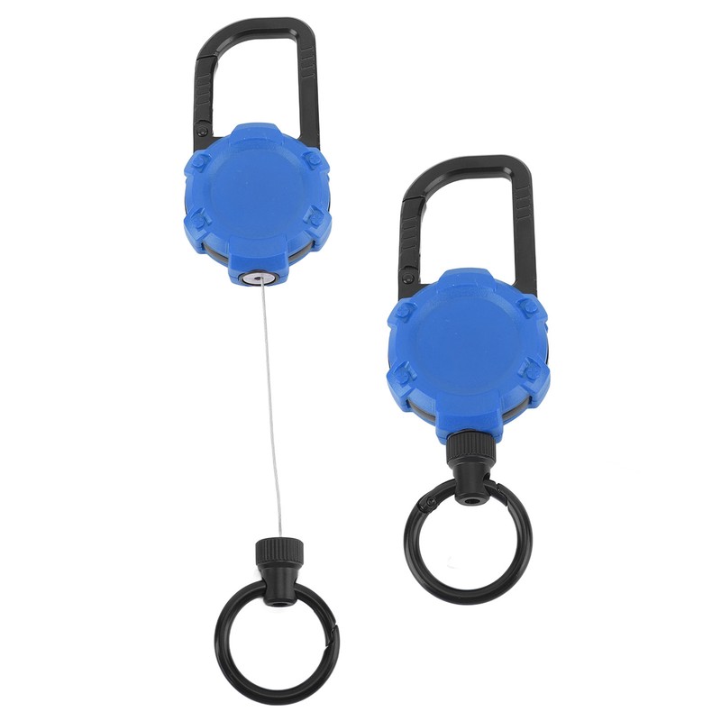 Magnetic Retractable Keychain Stainless Steel Wire Easy Pull Buckle Carabiner