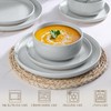 LIANYU Stoneware Dinnerware Sets for 4, 12-Piece Kitchen Dinner Dish