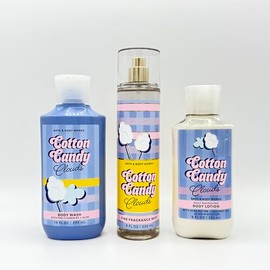Cotton Candy Clouds 3-Piece Bath & Body Bundle | Body Wash, Fine Fragrance Mist and Daily Nourishing Body Lotion