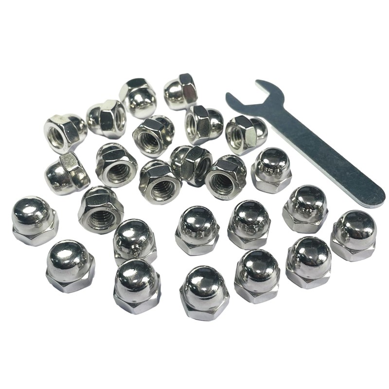 ZDingTech 25pcs 3/8-16 Acorn Cap Nuts,3/8-16 Cap Nuts,Acorn Hex Cap
