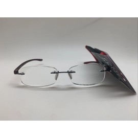 Foster Grant E403  FOSTER GRANT WHO  +3.00  ARCHIE RED  Reading glasses READERS RIMLESS