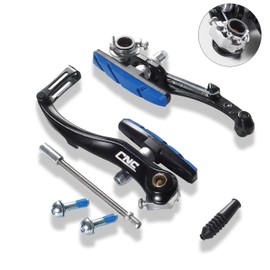 CNCLOL Bike V Brake, Bicycle V Brake for Front/Rear, 1 Pairs V Brake Caliper For Road Bike/Mountain Bike.Black/Blue