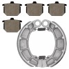 Caltric Front Brake Pads & Rear Brake Shoes for Honda