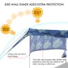 Beach Canopy Tent Shade with Sidewalls 10x10FT, 6.6FT Tall, UPF50+