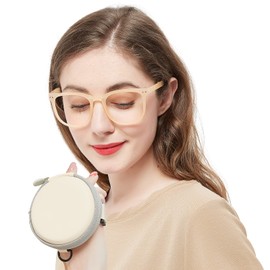 OCCI CHIARI Fashion Portable Reading Glasses Case Hard Shell Exrta Big Folding Readers 2.5 Orange Spring Hinge (1.0 1.25 1.5 1.75 2.0 2.25 2.5 2.75 3.0 3.5 4.0 5.0 6.0)