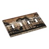 Xuejiaku Forest Lodge Brown Wooden Board Moose Wildlife Quad Toggle