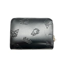 Nadaya 87130 Sanrio Characters Cromi Round Bi-Fold Wallet, Genuine Leather, Cowhide Leather, Black, Width 4.9 x Height 3.7 x Thickness 1.2 inches (12.5 x 9.5 x 3 cm)