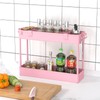 SPACELEAD Slim Storage Cart 4 Tier,Bathroom Organizer Rolling Utility,Mobile Shelving