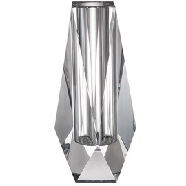 Donoucls Crystal Flower Bud Vase 8.5 Inch, Christmas Decorations for Home Wedding or Gift - Clear with Gift Box