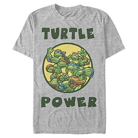 Nickelodeon Men's Big & Tall TMNT Turtle Power Tee, Athletic Heather, 3X-Large