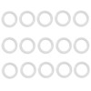 Plastic O Rings 15Pack 1" DIY Crochet Ring Circle Hook Craft Tool Accessory for Handbag Car Seat Manual Handbag Material Plastic Ring Hook Café Curtain Rings (1inch, White)