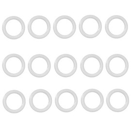 Plastic O Rings 15Pack 1" DIY Crochet Ring Circle Hook Craft Tool Accessory for Handbag Car Seat Manual Handbag Material Plastic Ring Hook Café Curtain Rings (1inch, White)