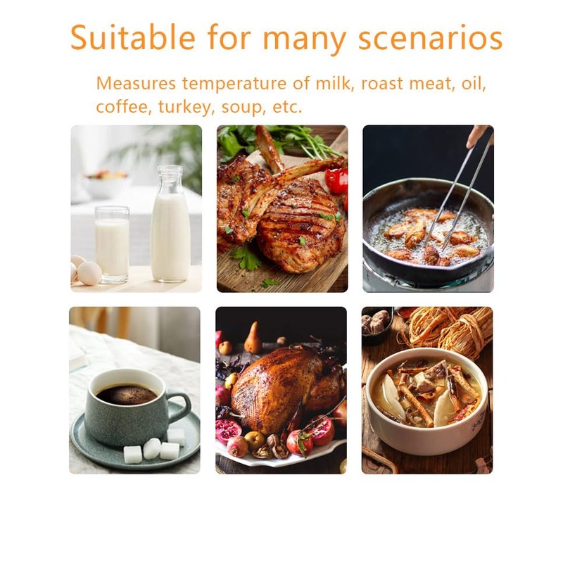 Meat Thermometer with Foldable Probe, Digital Instant Read Food Thermometer