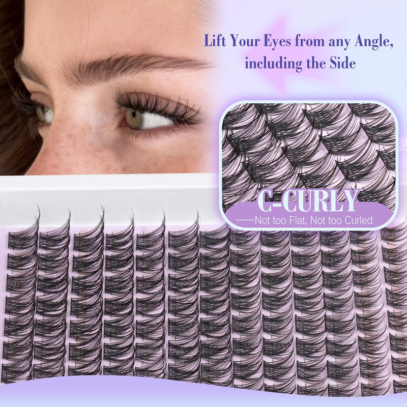 Lash Clusters Kit Wispy Natural Cluster Eyelash Extension Kit DIY