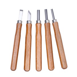 UCEC 5 Pack Linocut Wood Carving Tools Set Linoleum Hand Wood Carving Kit Whittling Knives V-Chisel Angled Gouge Half Round Woodcarving Tools Set Whittling Kit for Linocut Printmaking Supplies Gift