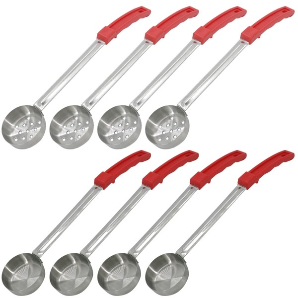 8 Pcs Stainless Steel Portion Control Serving Spoons, including 4