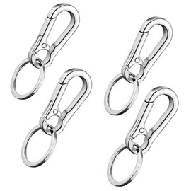 Paifeancodill Keychain Clip Key Ring, 4 pcs Metal Keychain Holder Metal Carabiner Clips Keyring Keychains Chain Holder Organizer,Heavy Duty Carabiner Keychain Quick Release Hooks Key Clip