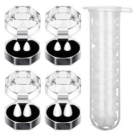 Zhanmai 4 Pairs Vampire Fangs Fake Teeth with Teeth Pellets for Cosplay Props, White (13 mm, 15 mm, 17 mm)