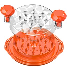 Chicken Shredder-Large Chicken Breast Shredder Tool Twist with Brush, Visible Meat Shredder Machine, Strong Anti-Slip Strip, Ergonomic Handle, BPA Free, Suitable for Steak Pork Chicken, Orange