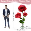 ASDFG Giant Artificial Flower 3PCS 3D Realistic Waterproof Fake Flowers