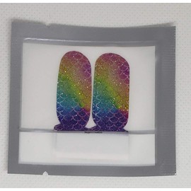 Mermaid Scales Accent Nail Polish Wraps - Nail Polish Strips- Set of 4