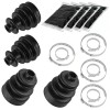 Caltric 2 Front Axle Inner Outer CV Boot Kits for