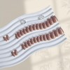 KQueenest Nude Brown Press on Nails Short Coffin, Short False