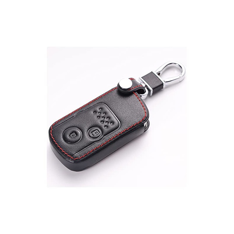 BKY 2 Button Leather Key Case for Honda Stepwagon Fit