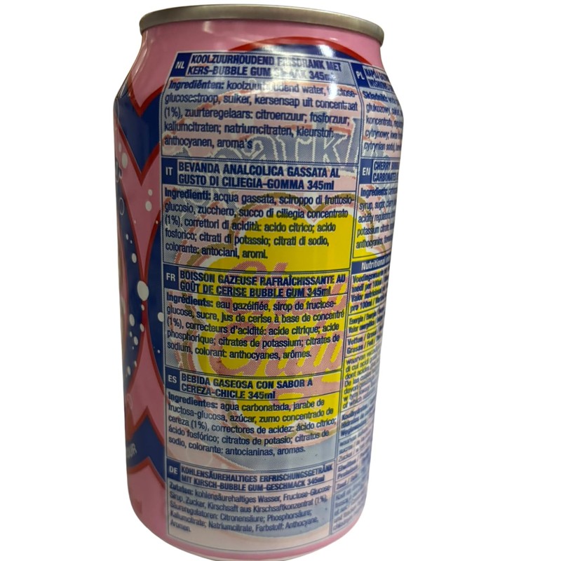 CHUPA CHUPS, Gomma da masticare Chupa Chups alla ciliegia frizzante,