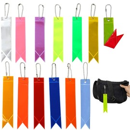 CAVLA 13Pcs Safety Reflector Pendant, Reflective Keyrings Keychain, Kids Reflector Pendant for School Bag, Cycling, Walking, Running, Backpack, Dog Walking (13 Colors)