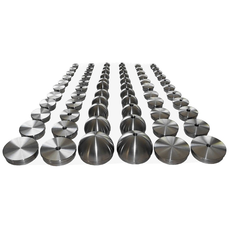 TIBU End Cap Stainless Steel V2A for Pipe Diameter 48.3