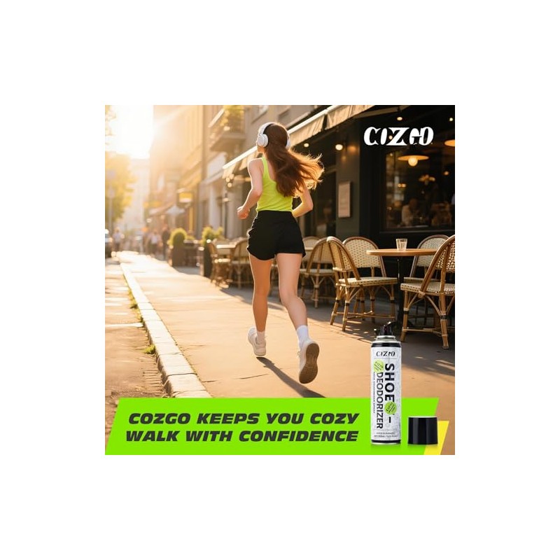 COZGO Shoe Deodorizer Spray - Long-Lasting Odor Eliminator