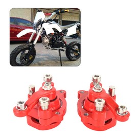 2 x Brake Caliper Disc Brake Caliper Replacement Parts Made of Carbide Front Rear Mini Moto Brake Caliper Replacement Motorcycle Disc Brake Caliper Red Front Rear for Kid ATV Quad